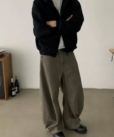 Retro Loose Curved Pants