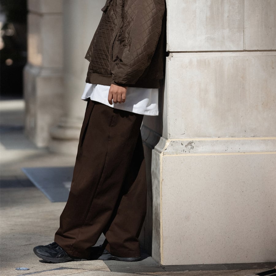 Wide Straight Tuck Easy Pants / 3color | keels