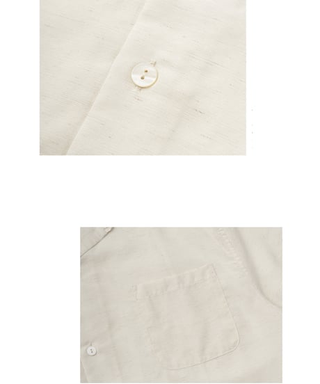 Summer Linen Open Collar Wide Shirt / 2color