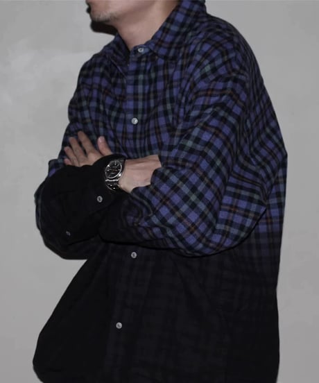 Vintage Gradient Plaid Shirt