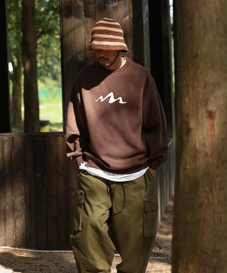 OVERSIZED MOUNTAIN PRINT SWEATSHIRT / 4COLORS