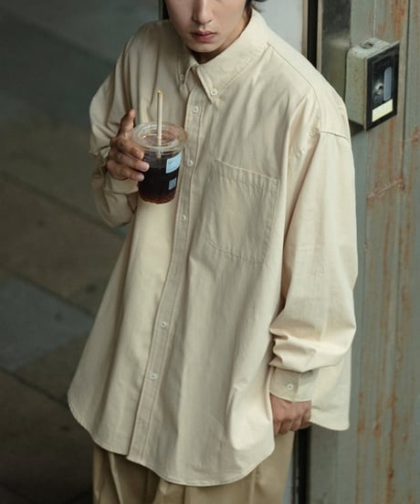 Clear Oxford Wide Button-down Shirt / 6color