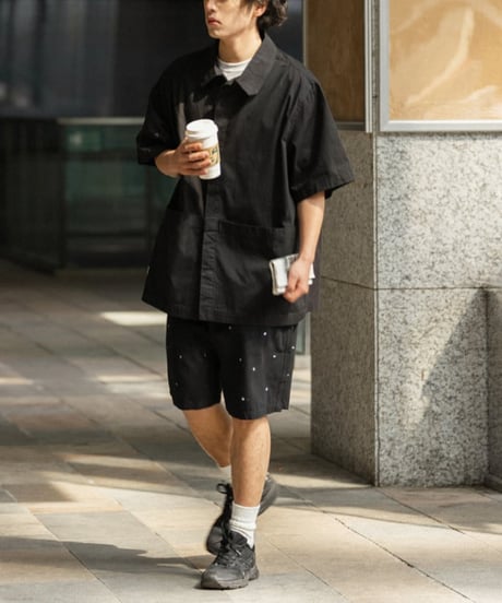 Big Pocket Wide Silhouette Work Shirt  / 2color