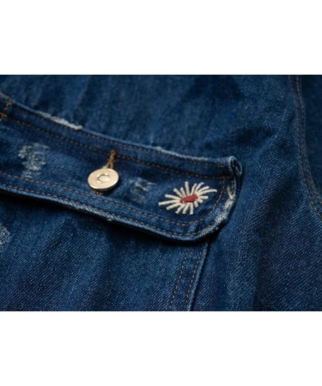 Vintage Denim Jacket with Embroidery