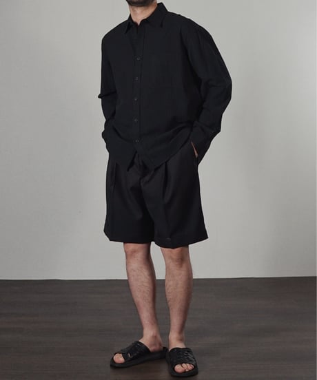 Relaxed Wide Pleated Shorts  / 2color