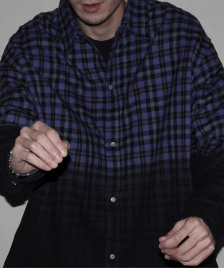 Vintage Gradient Plaid Shirt