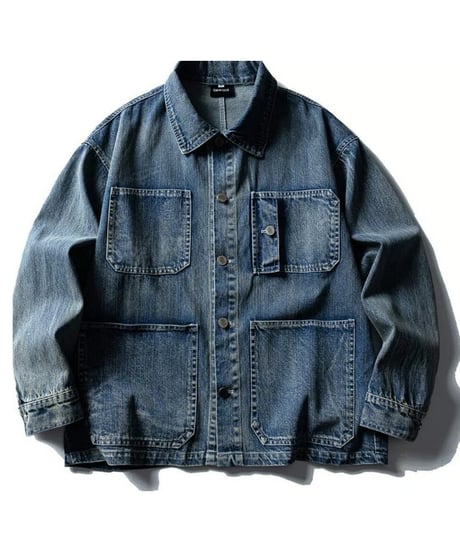 Vintage Multi-Pocket Denim Jacket