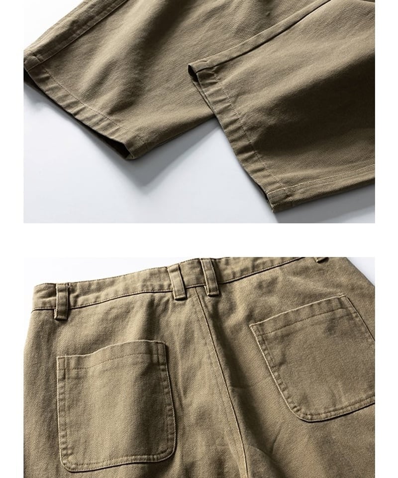 Stitch Tuck Wide Work Pants / 2color | keels
