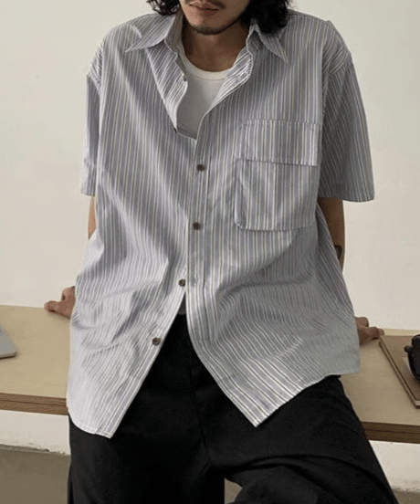 Retro Striped Casual Shirt