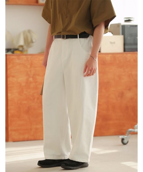Center Stitch Loose Easy Denim Pants / 2colors