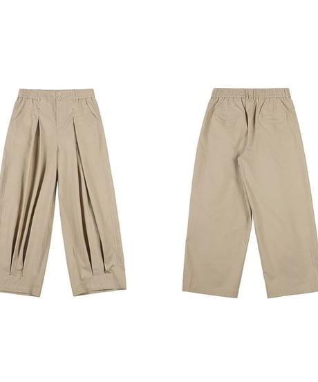 Over Pleats Easy Wide Pants / 2colors