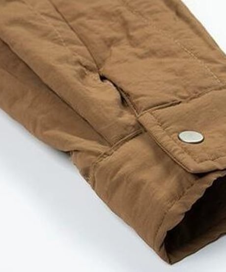Nylon Quilted Lightweight Shirt Jacket / 4color