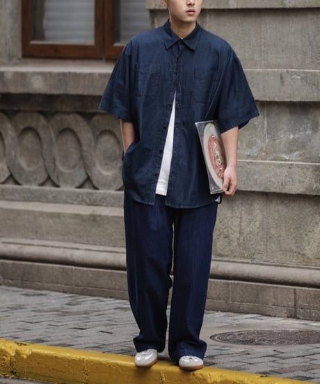 Regular Loose Light Denim Shirt