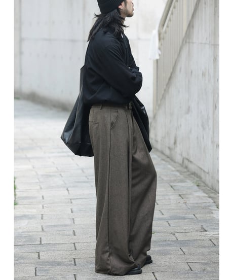 Waist Design Droop Loose Slacks Pants  / 2color