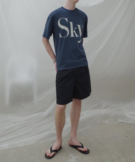 Sky Oversized Print T-shirt / 2color