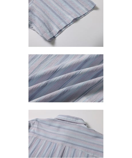 Shrink See-through Stripe Shirt / 3color