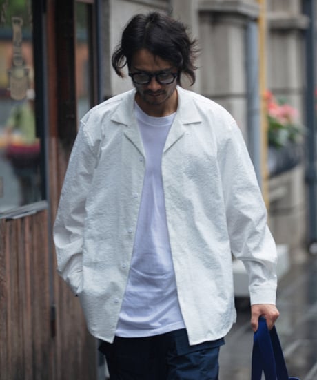 RELAX FIT OPEN COLLAR L/S SHIRT