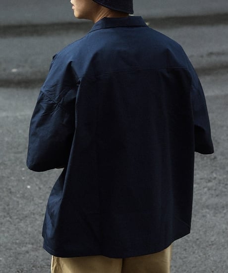 Clean Design Wide Open Collar Shirt / 2color