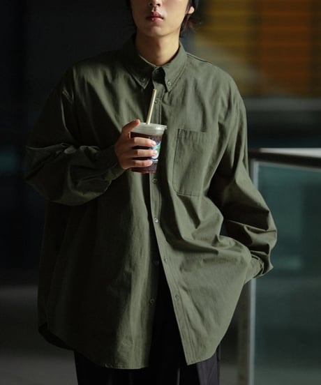 Clear Oxford Wide Button-down Shirt / 6color