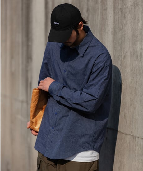 BASIC LOOSE FIT STRIPE L/S SHIRT