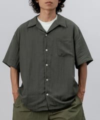 Summer Linen Open Collar Wide Shirt / 2color
