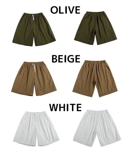 Split Wide Loose Easy Short Pants / 4color