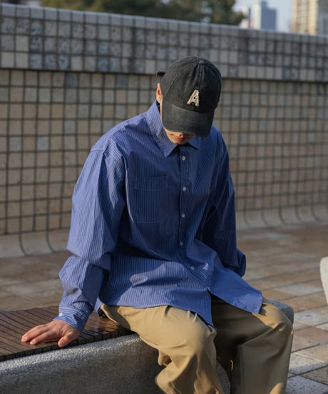 STRIPE CASUAL POCKET SHIRT / 2COLORS
