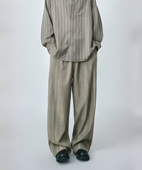 Striped Wash Wide-Leg Easy Pants / 2color