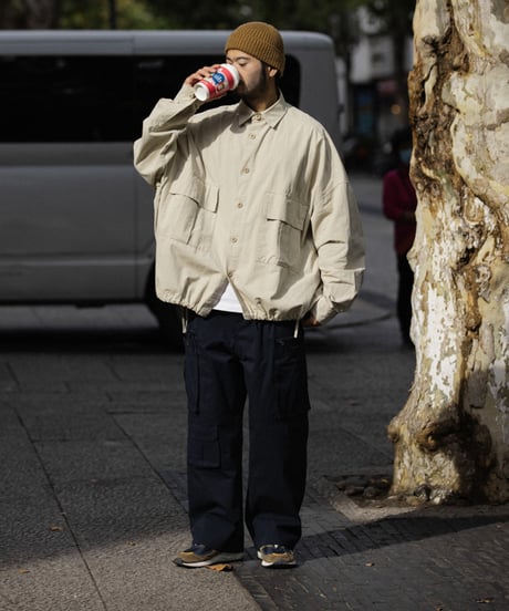 Military-Style Wide-Cut Jacket / 2color