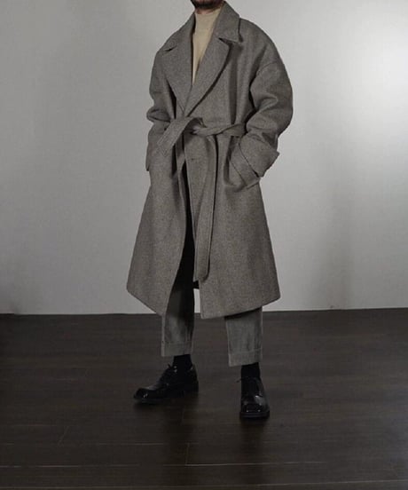 Herringbone Tweed Coat