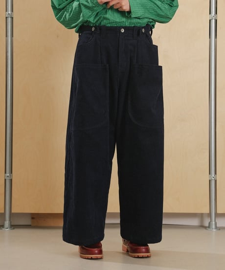 Workers Pocket Wide Corduroy Pants