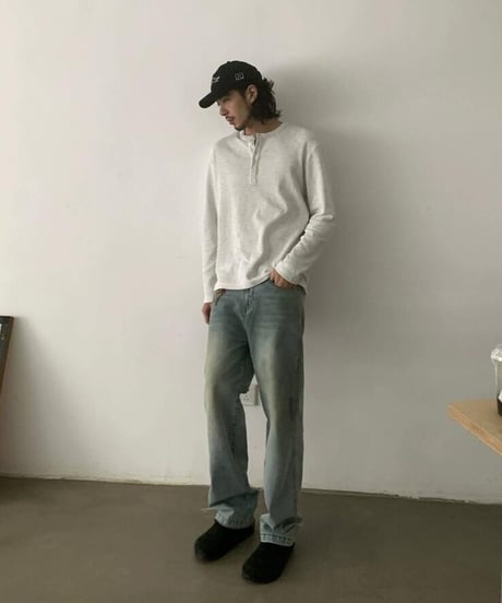 Vintage Waffle Henley Tee