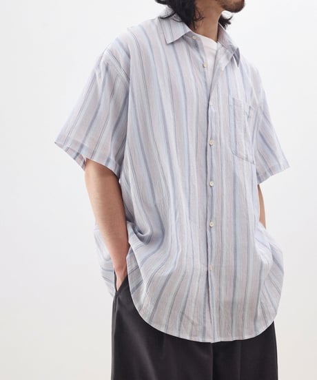 Shrink See-through Stripe Shirt / 3color