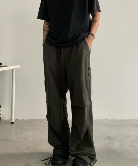 Draped Casual Paratrooper Pants