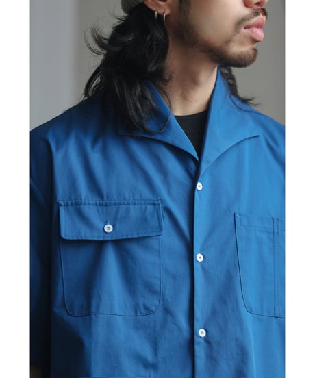 Open Collar 4-Pocket Drape Shirt / 3color