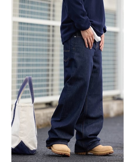 Wide Straight Non Wash Denim Pants