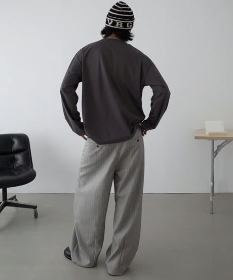 Retro Striped Wide-Leg Pants