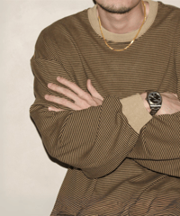 Classic Border Crewneck Long Sleeve Tee