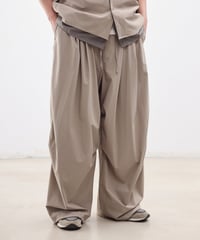 Zip Design Loose Drape Easy Pants / 3color