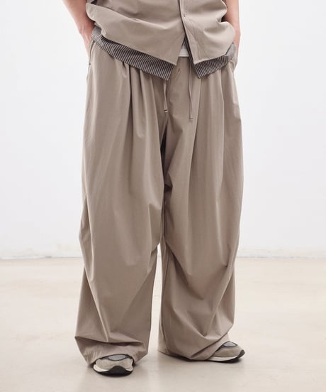 Zip Design Loose Drape Easy Pants / 3color