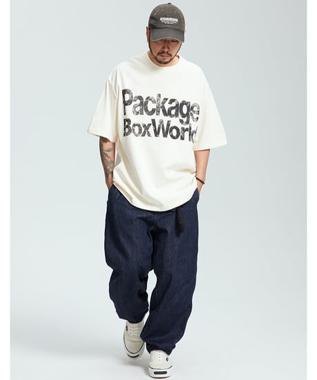 PACKAGE BOX WORLD TEE / 3COLORS