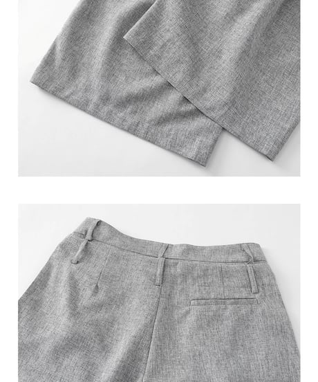 Double Wide Pleats Loose Straight Pants  / 2color