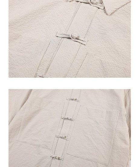 Seasucker China Button Wide Shirt / 2colors