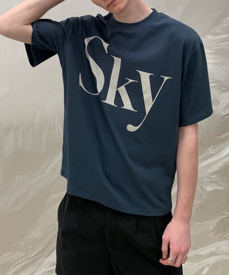 Sky Oversized Print T-shirt / 2color