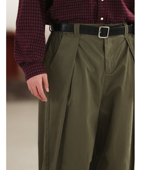 Long Tuck Wide Easy Pants / 2colors
