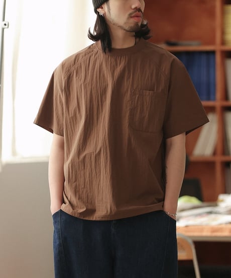 Wrinkle Raglan Wide Silhouette T-Shirt / 3color