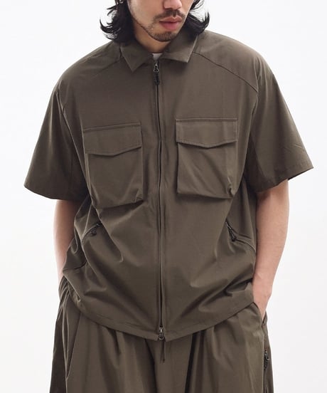 Raglan Double Zip Work Shirt / 3color