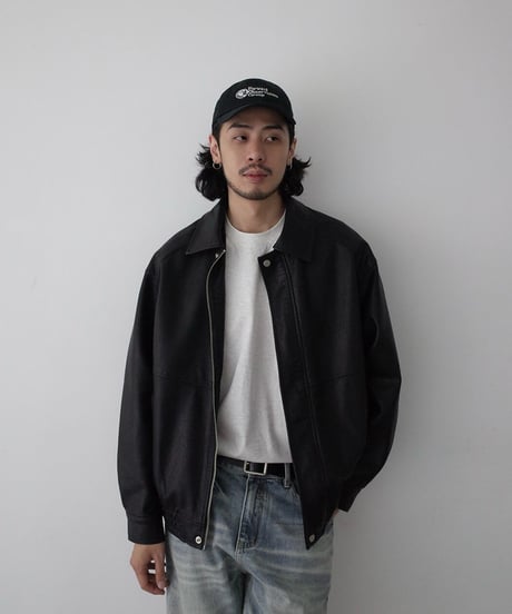 Single Leather Jacket / 2color