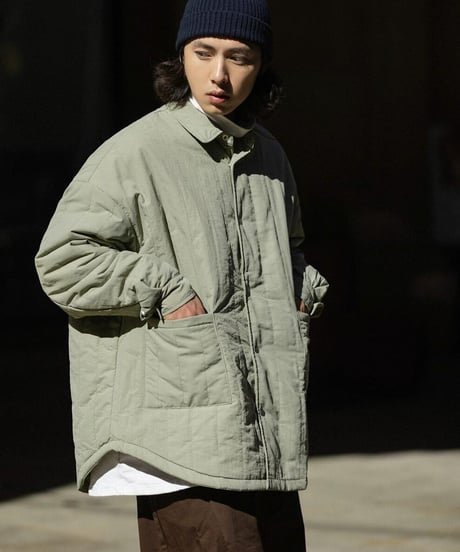 Nylon Quilted Lightweight Shirt Jacket / 4color