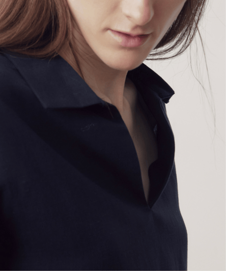 Skipper Collar Relaxed-Fit Wide Shirt